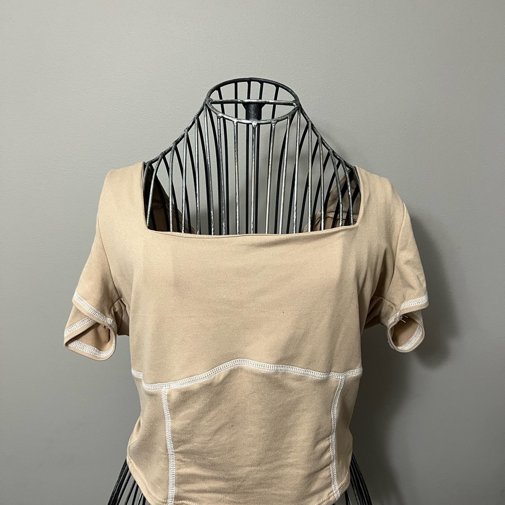 BKE-MoaMoa Tan Corset Top